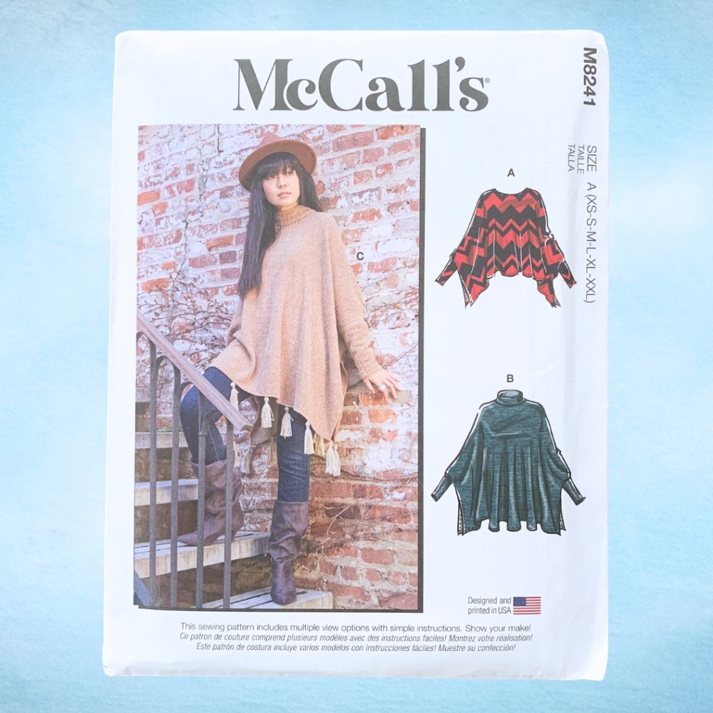 NEW McCalls M8241 Women's Sweater Sewing Pattern UNOPENED